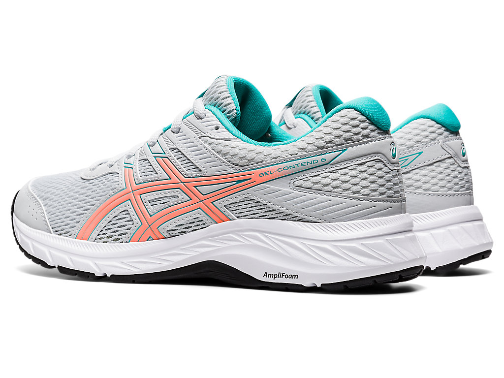 Women's Asics Gel-Contend 6 Walking Shoes Grey / Orange | 5789-QLOER