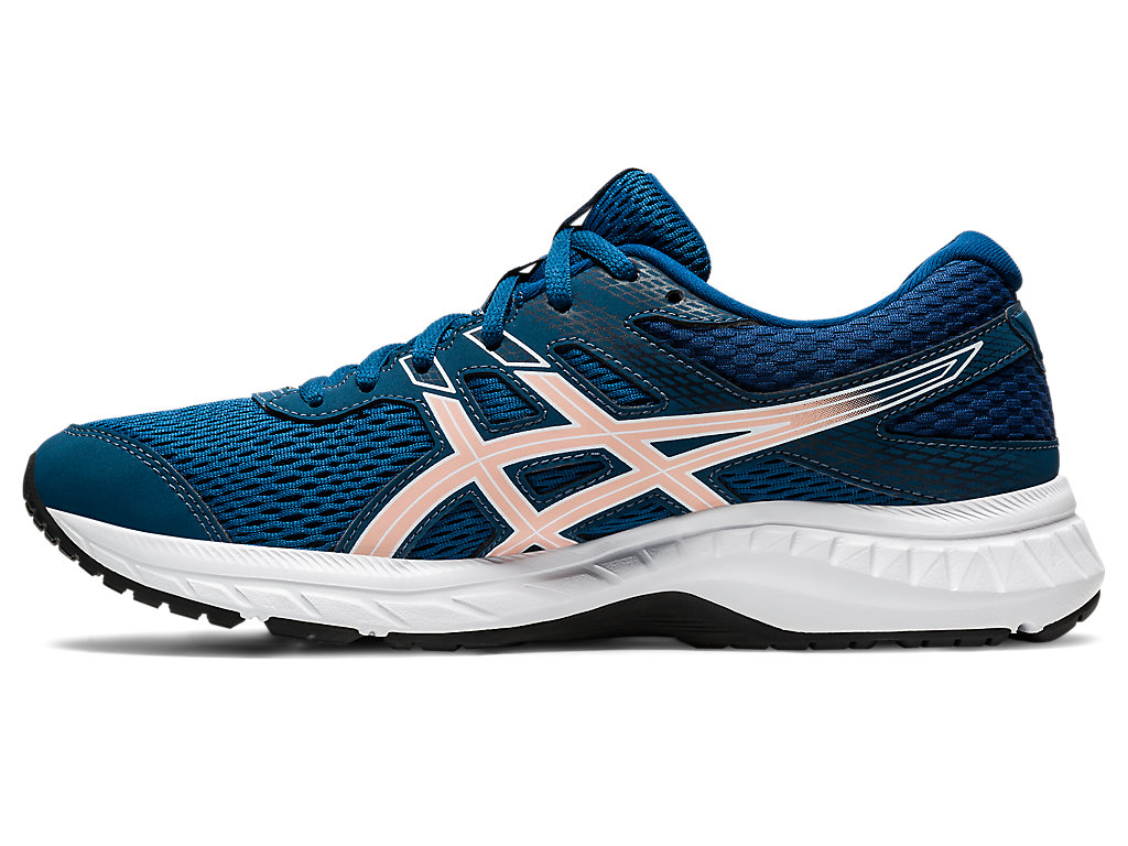 Women's Asics Gel-Contend 6 Walking Shoes Blue / Coral | 6498-LVWYJ