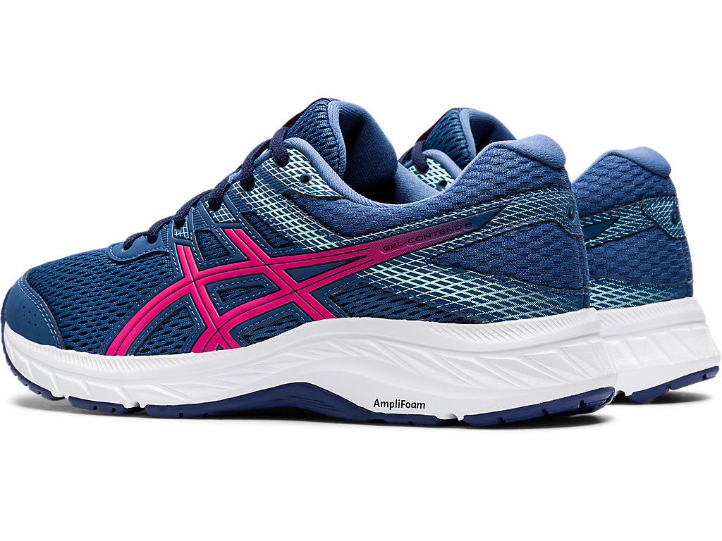 Women's Asics Gel-Contend 6 Walking Shoes Dark Grey / Pink | 7628-PWDLX