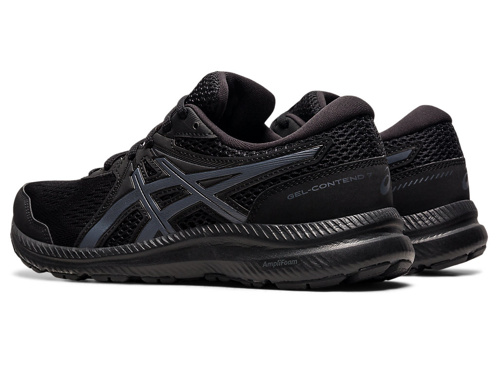 Women's Asics Gel-Contend 7 Walking Shoes Black / Grey | 0874-QTCXZ