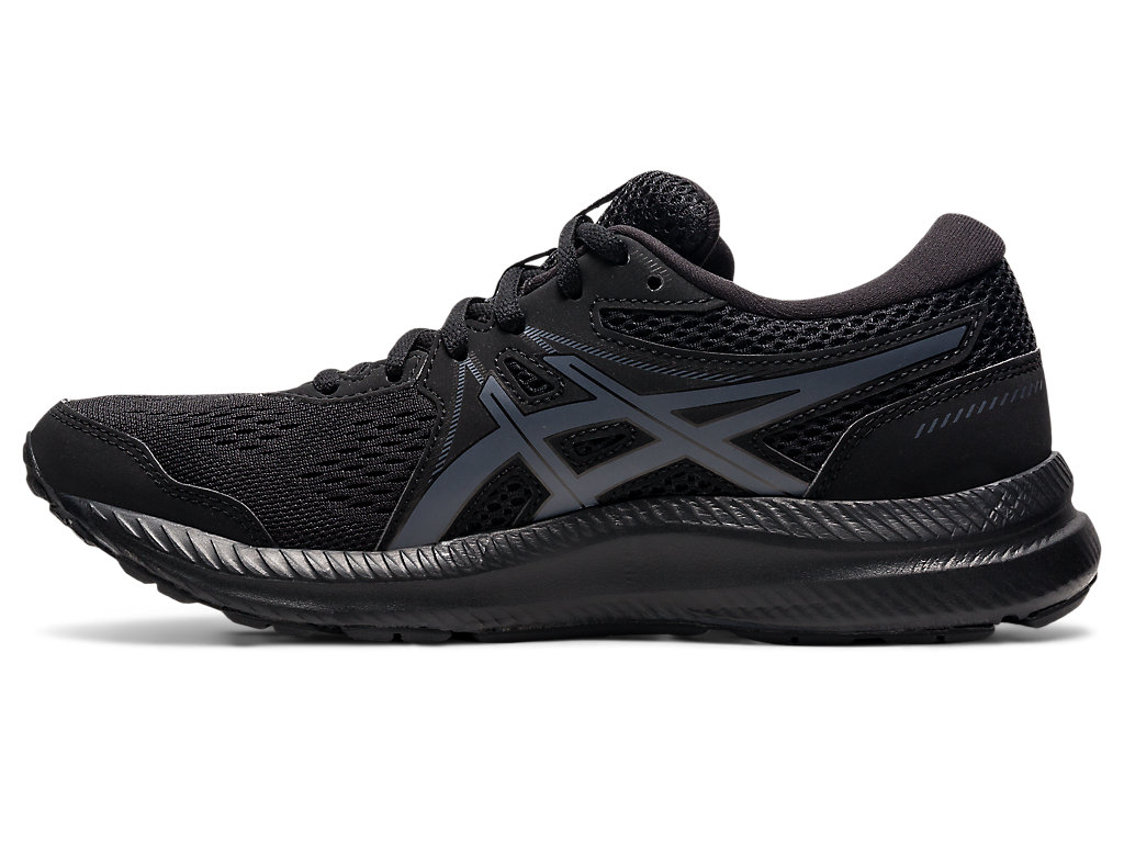 Women's Asics Gel-Contend 7 Walking Shoes Black / Grey | 0874-QTCXZ