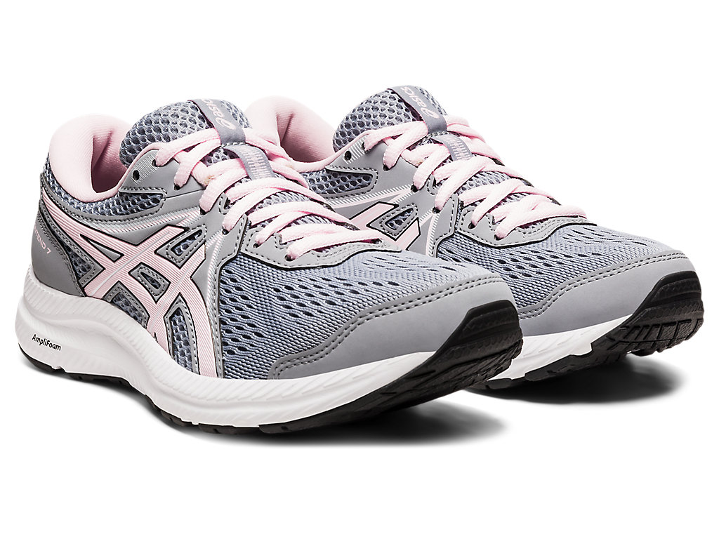 Women's Asics Gel-Contend 7 Walking Shoes Pink Light Blue | 2597-DTHPA