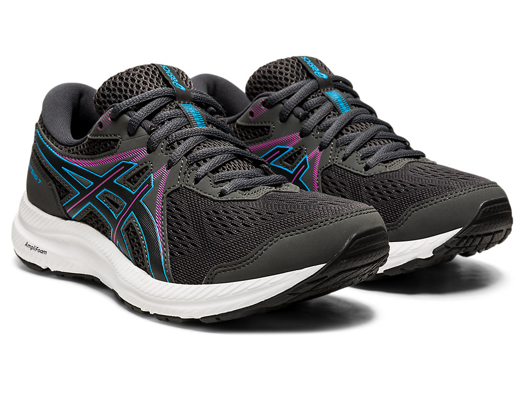 Women's Asics Gel-Contend 7 Walking Shoes Black | 3907-VPEKA