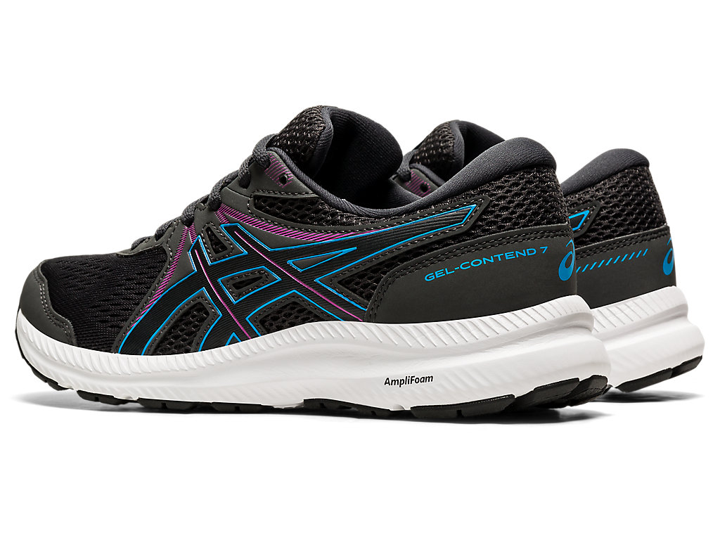 Women's Asics Gel-Contend 7 Walking Shoes Black | 3907-VPEKA