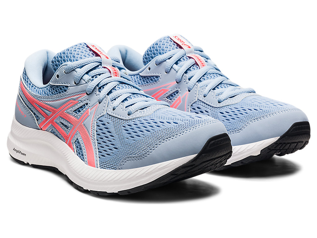 Women's Asics Gel-Contend 7 Walking Shoes White / Coral | 4785-TUBHI