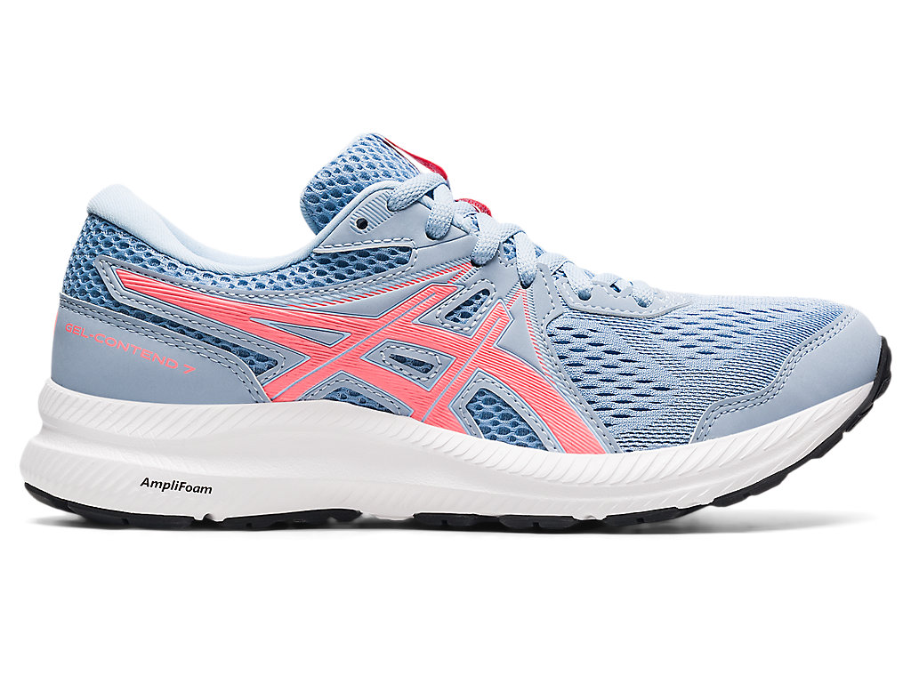 Women\'s Asics Gel-Contend 7 Walking Shoes White / Coral | 4785-TUBHI