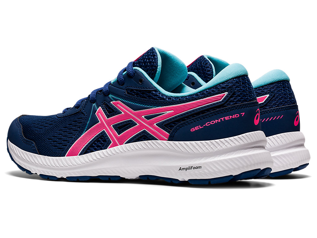 Women's Asics Gel-Contend 7 Walking Shoes Blue / Pink | 8734-LUCHB