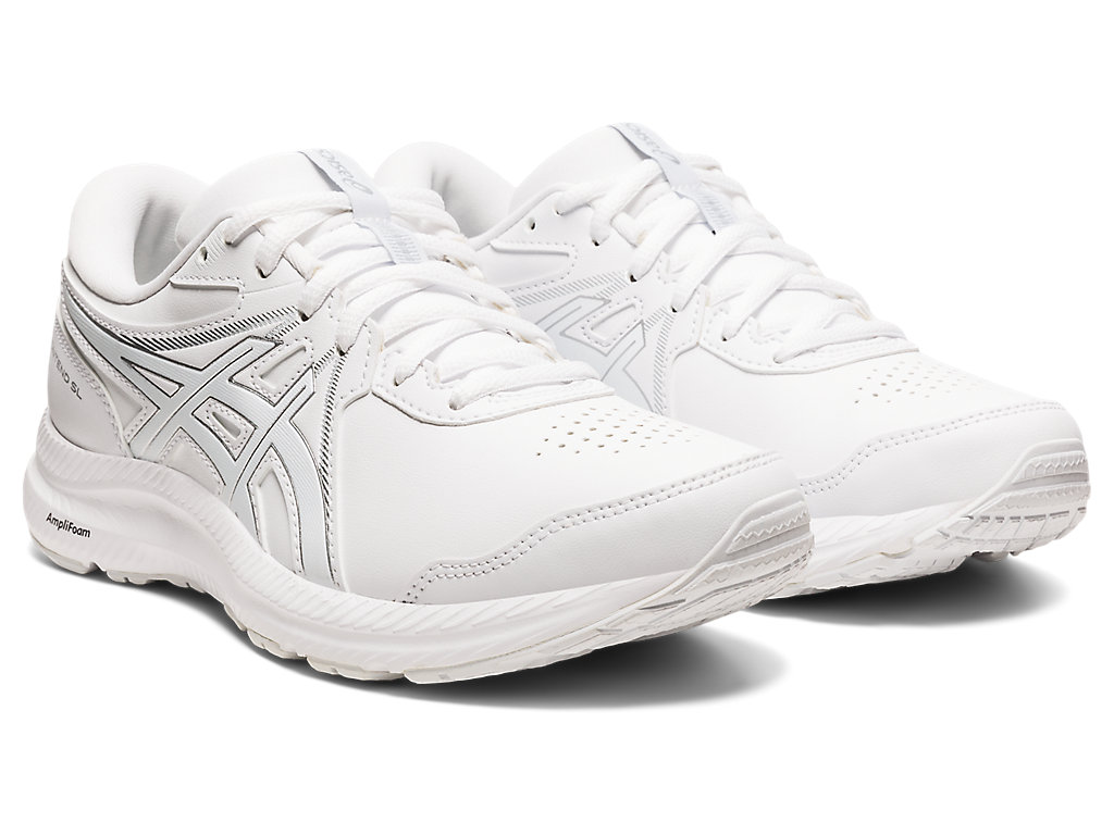 Women's Asics Gel-Contend Walker Walking Shoes White / White | 9617-DYRLN