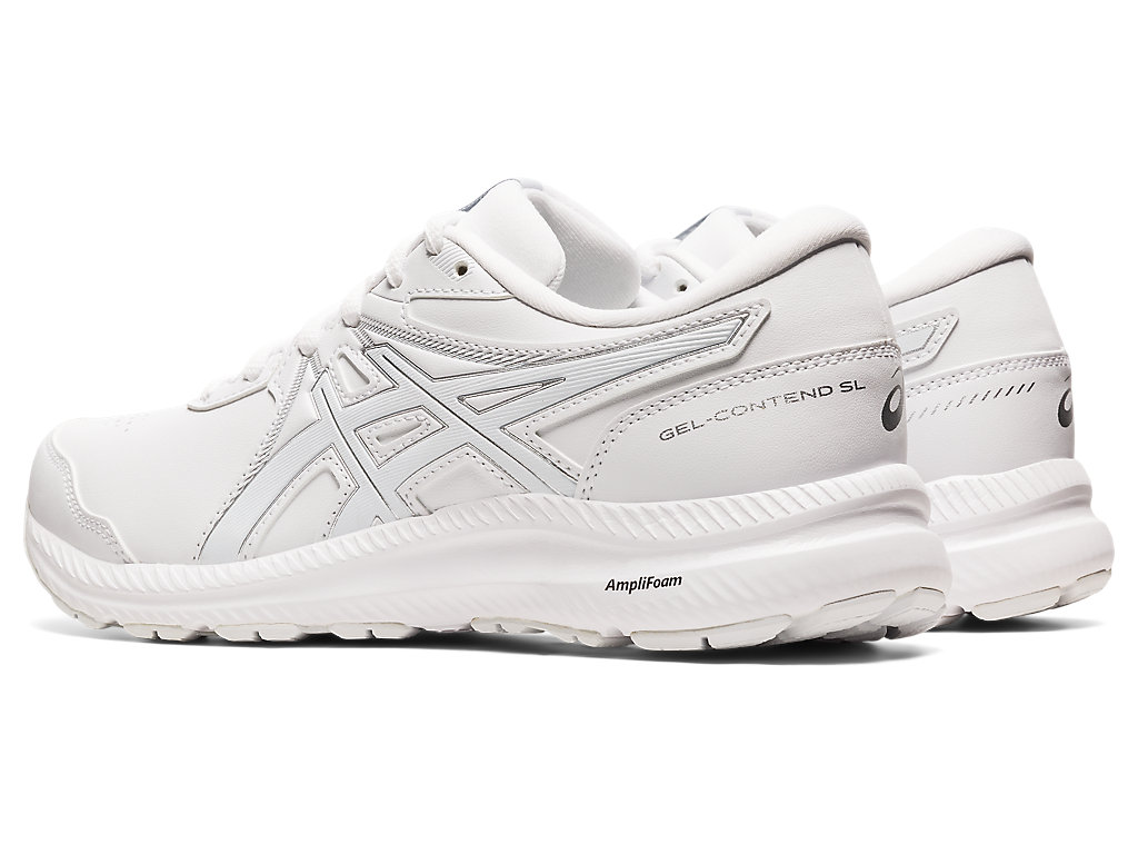 Women's Asics Gel-Contend Walker Walking Shoes White / White | 9617-DYRLN