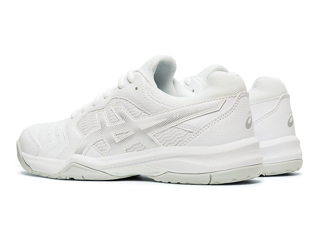 Women's Asics Gel-Dedicate 6 Tennis Shoes White / Silver | 5940-KBTXF