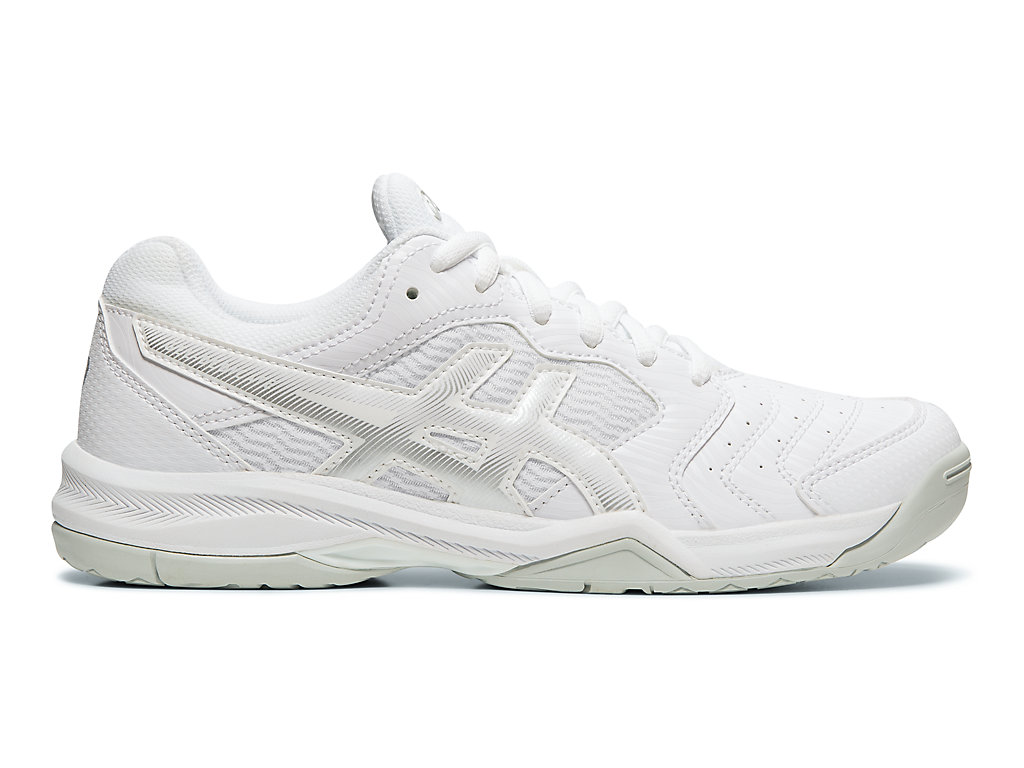 Women\'s Asics Gel-Dedicate 6 Tennis Shoes White / Silver | 5940-KBTXF