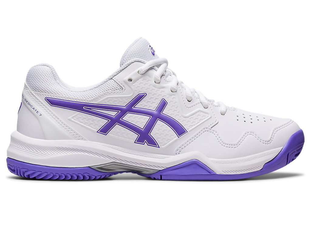 Women\'s Asics Gel-Dedicate 7 Clay Tennis Shoes White | 3072-GWAUQ