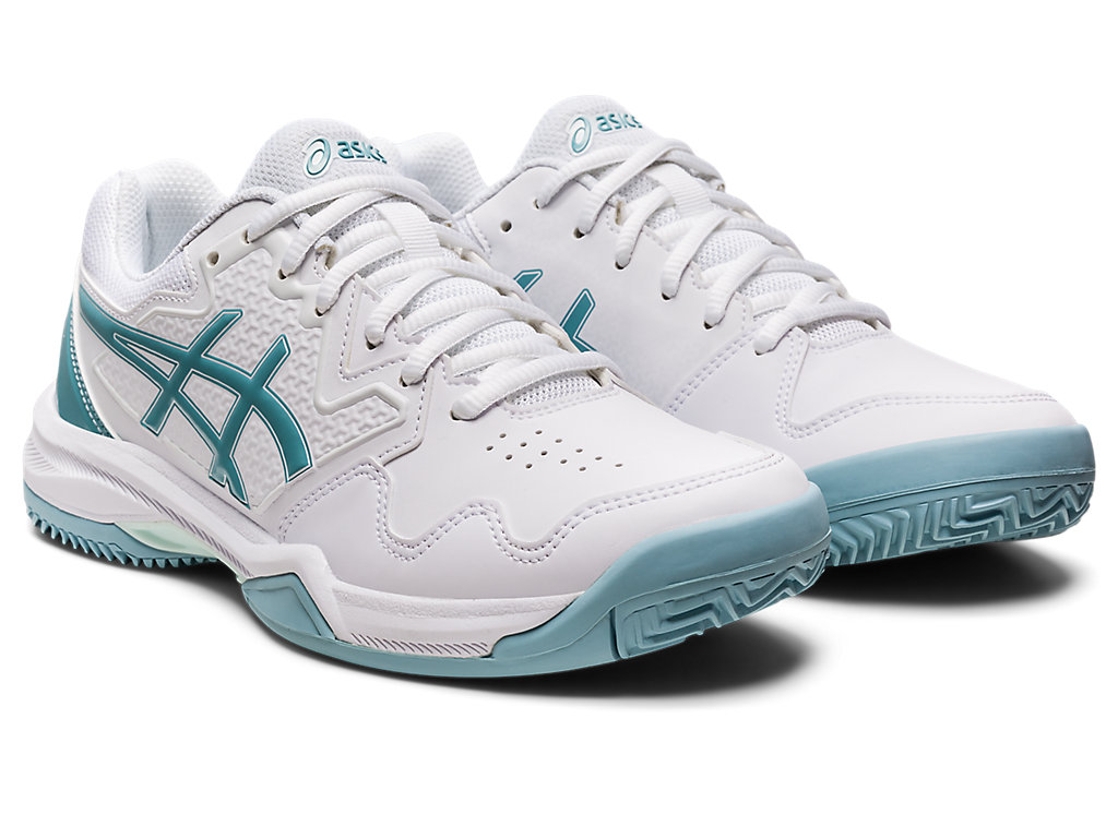 Women's Asics Gel-Dedicate 7 Clay Tennis Shoes White / Blue | 9238-LGHAX