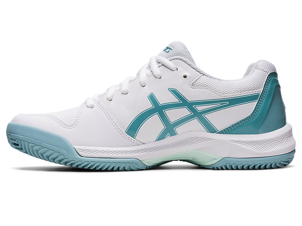 Women's Asics Gel-Dedicate 7 Clay Tennis Shoes White / Blue | 9238-LGHAX