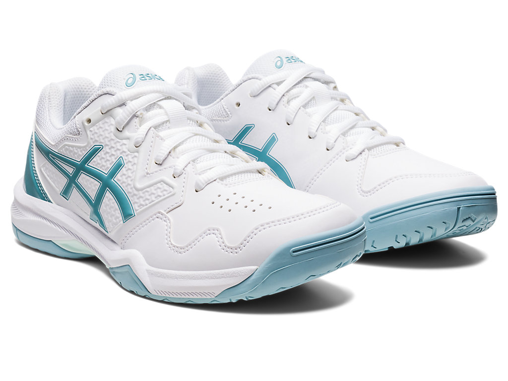 Women's Asics Gel-Dedicate 7 Tennis Shoes White / Blue | 6405-CDPRU