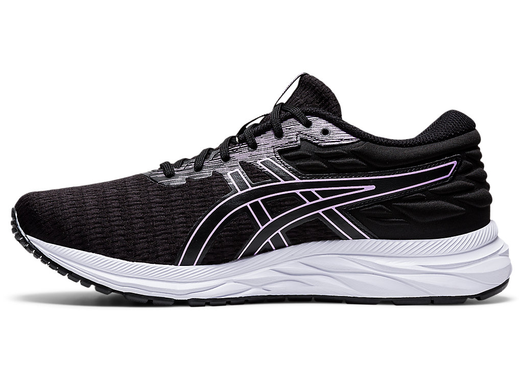 Women's Asics Gel-Excite 7 Twist Walking Shoes Black / Purple | 1358-BLNUF