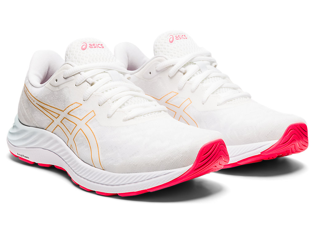 Women's Asics Gel-Excite 8 Walking Shoes White | 0135-DROPL