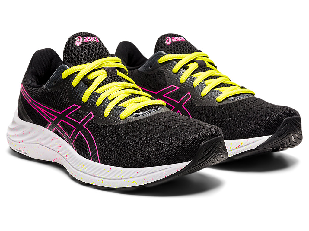 Women's Asics Gel-Excite 8 Walking Shoes Black / Pink | 5739-WQZRM