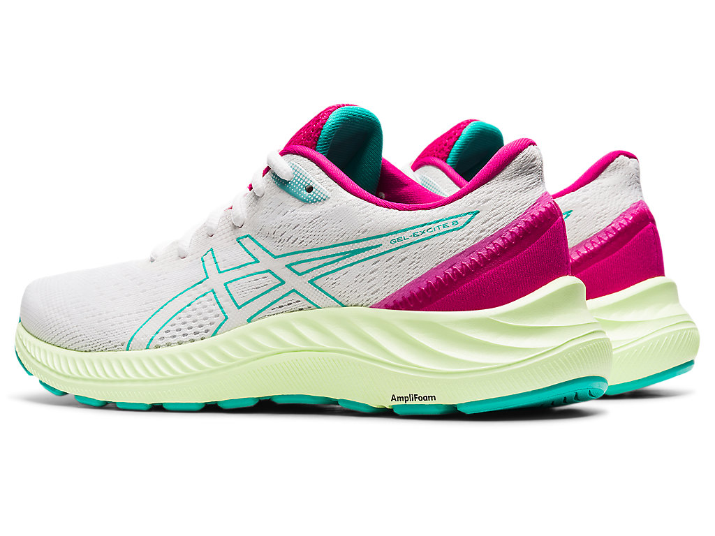 Women's Asics Gel-Excite 8 Walking Shoes White | 9685-AOGWM