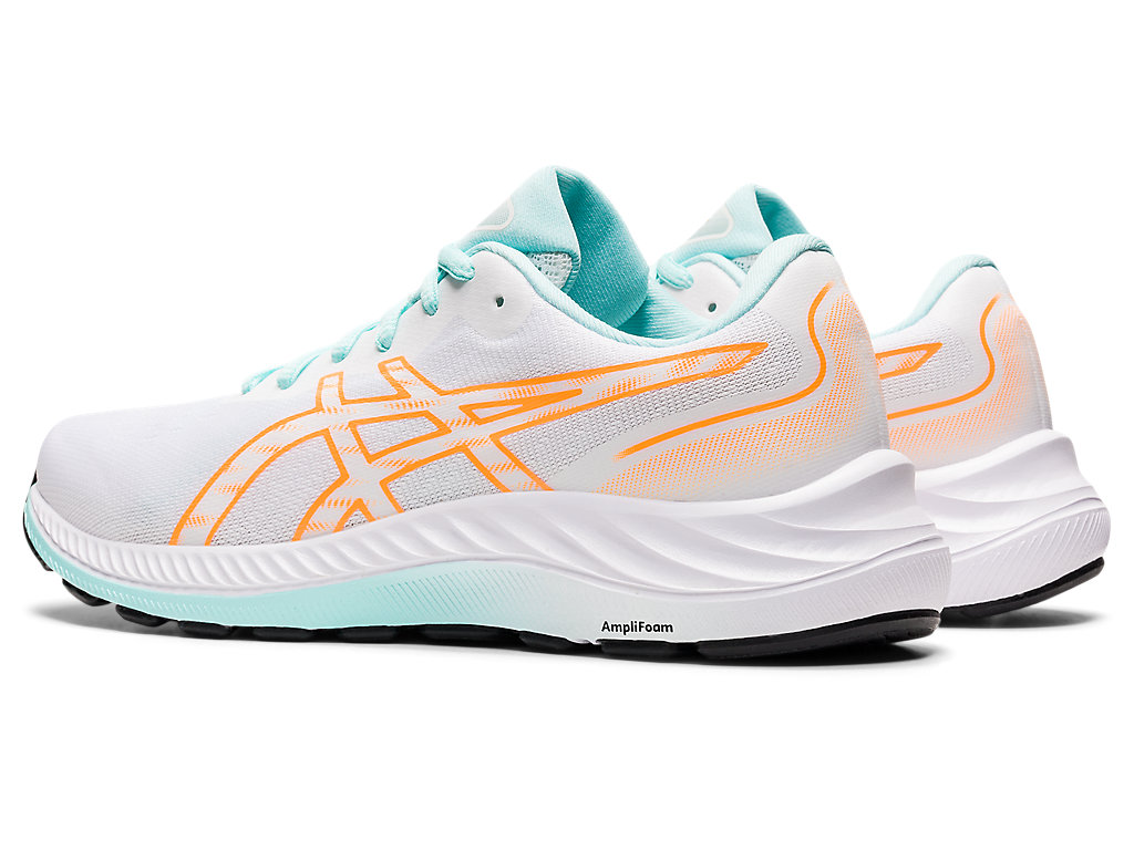 Women's Asics Gel-Excite 9 Walking Shoes White / Orange | 3724-DAIWZ