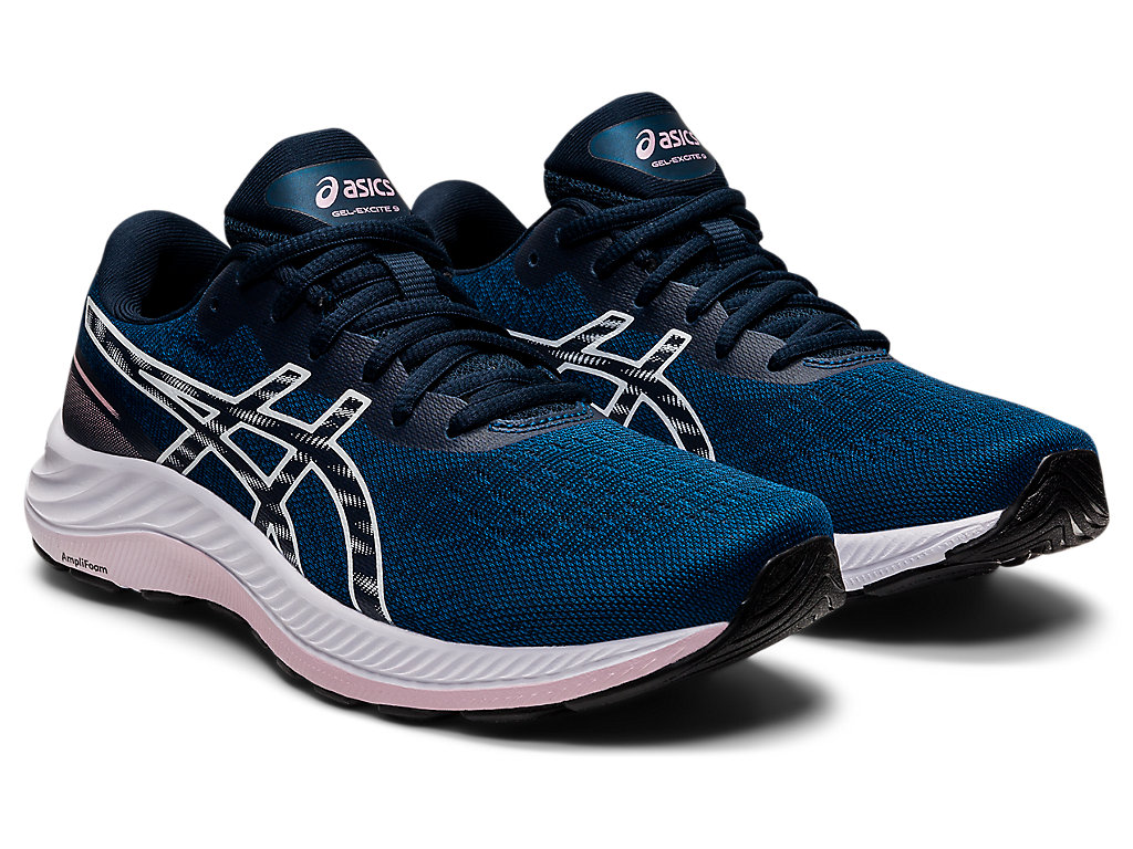 Women's Asics Gel-Excite 9 Walking Shoes Blue / White | 4601-CNSHO