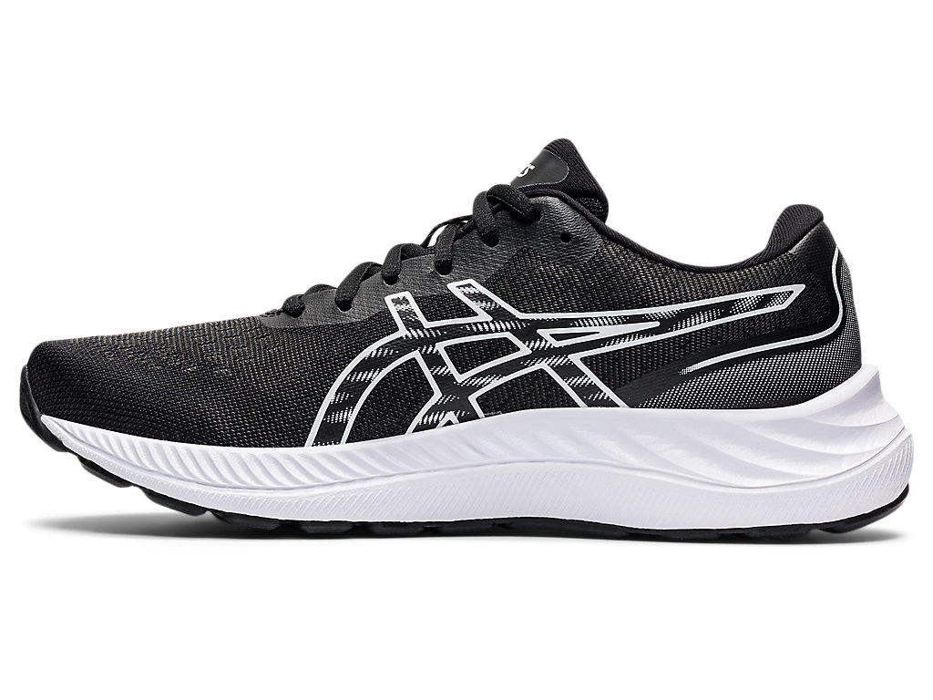 Women's Asics Gel-Excite 9 Walking Shoes Black / White | 7396-QHYDR