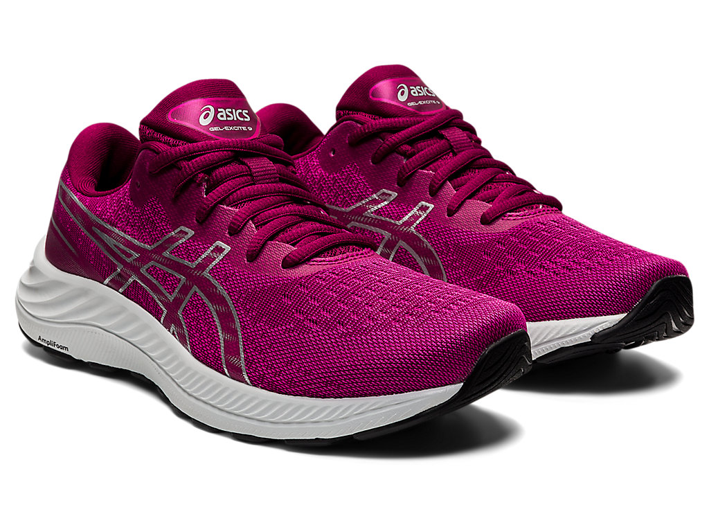 Women's Asics Gel-Excite 9 Walking Shoes Fuchsia Red / Silver | 8309-COTLA