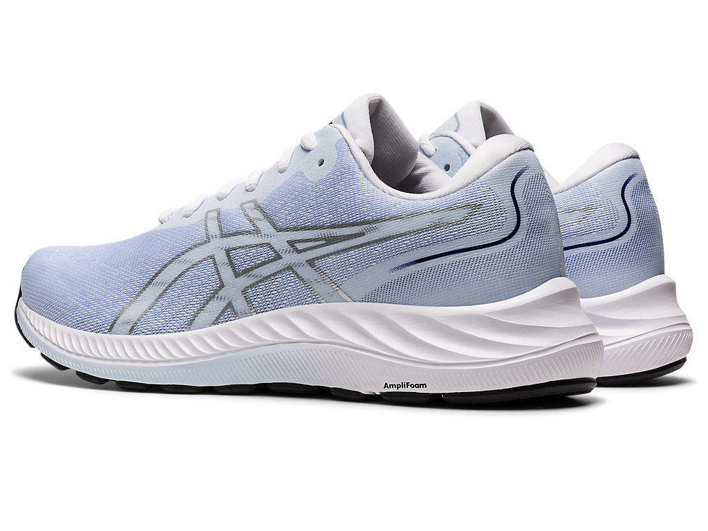 Women's Asics Gel-Excite 9 Walking Shoes White / Silver | 8639-PKDAB