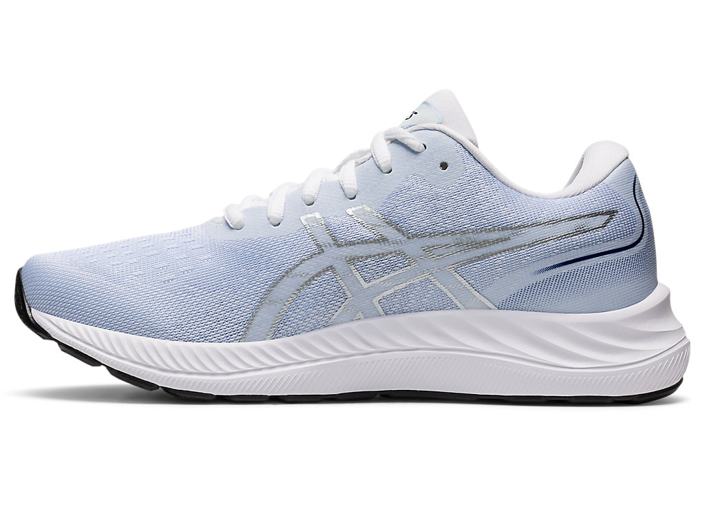 Women's Asics Gel-Excite 9 Walking Shoes White / Silver | 8639-PKDAB