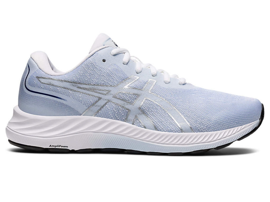 Women\'s Asics Gel-Excite 9 Walking Shoes White / Silver | 8639-PKDAB