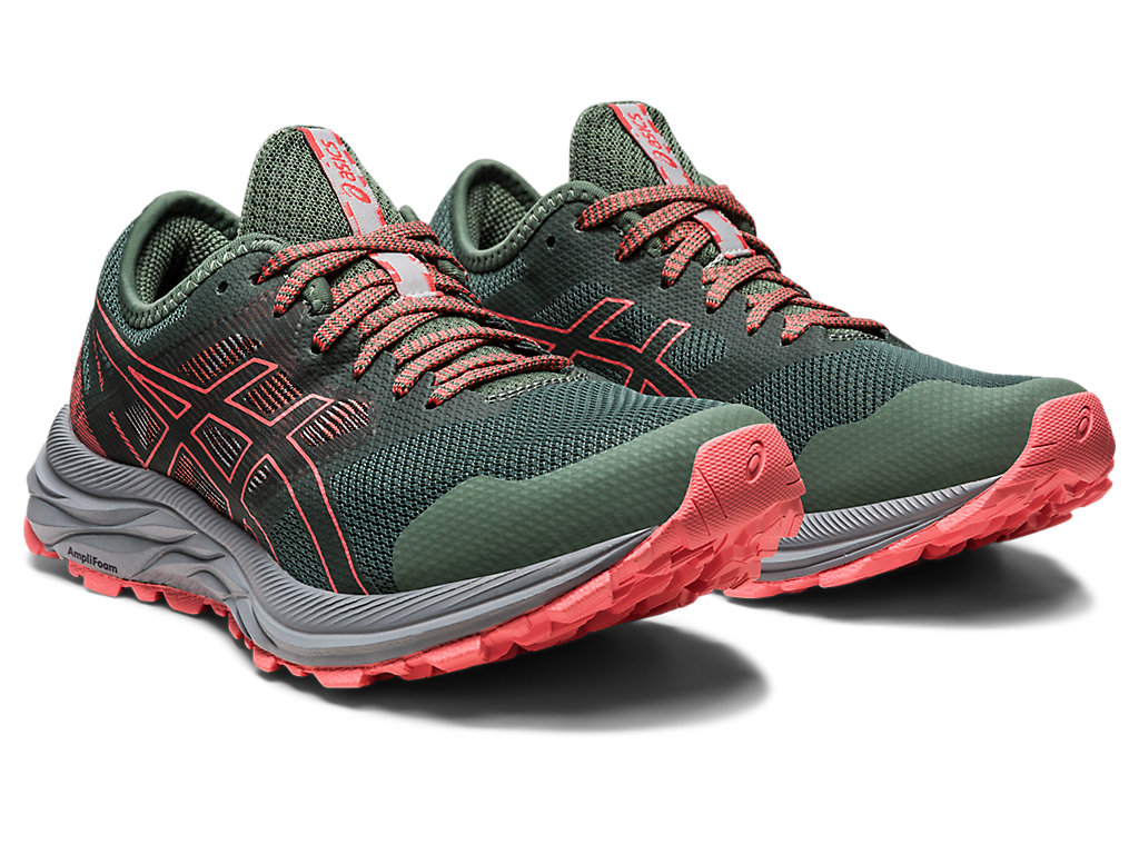 Women's Asics Gel-Excite Trail Trail Running Shoes Dark Green | 9274-BXZTW