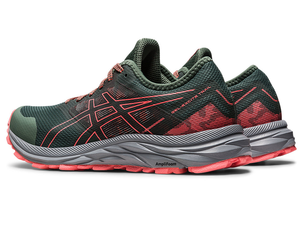 Women's Asics Gel-Excite Trail Trail Running Shoes Dark Green | 9274-BXZTW