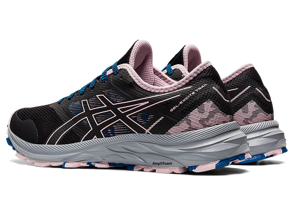 Women's Asics Gel-Excite Trail Walking Shoes Black / Rose | 6871-KVHZR