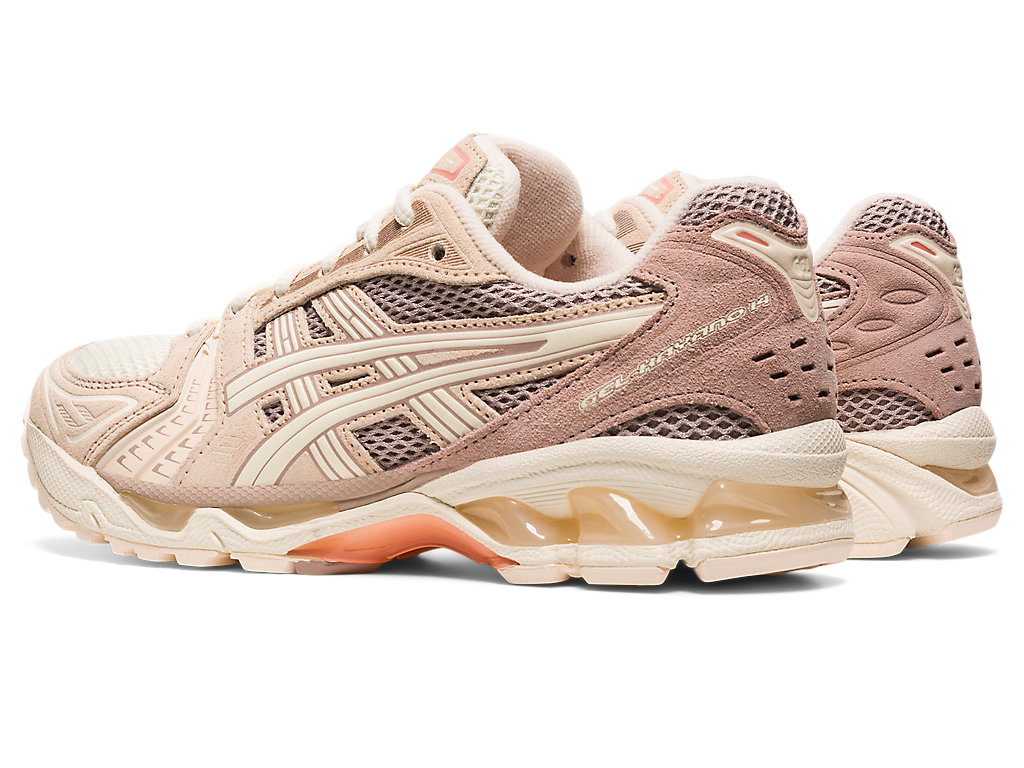 Women's Asics Gel-Kayano 14 Sneakers White Coral / Cream | 6320-SVMAC