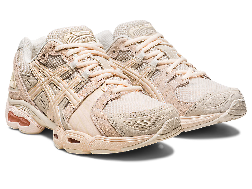 Women's Asics Gel-Nimbus 9 Sneakers Beige / White Coral | 8063-GPIJZ