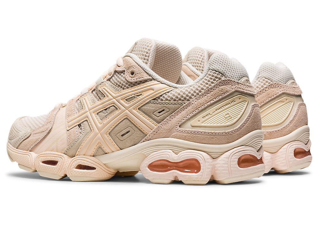 Women's Asics Gel-Nimbus 9 Sneakers Beige / White Coral | 8063-GPIJZ