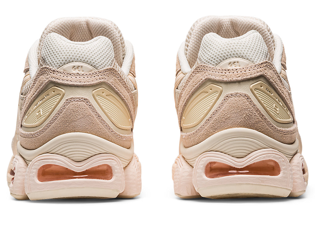 Women's Asics Gel-Nimbus 9 Sneakers Beige / White Coral | 8063-GPIJZ