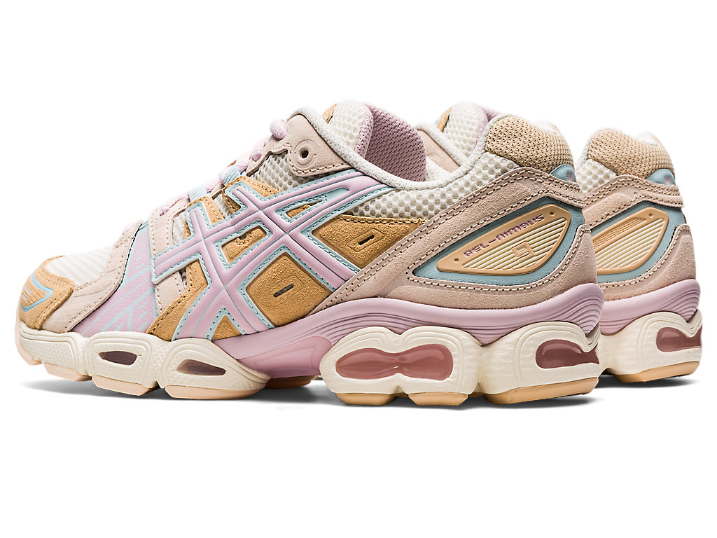 Women's Asics Gel-Nimbus 9 Sneakers Cream / Rose | 2580-RHGXT