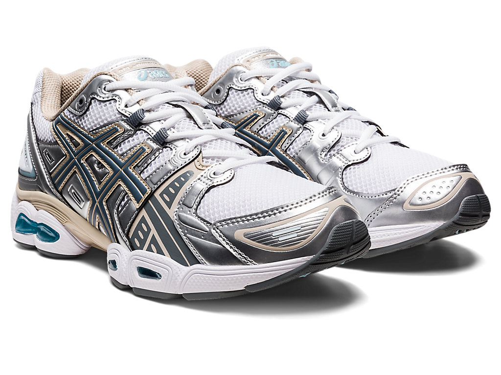 Women's Asics Gel-Nimbus 9 Sneakers White / Grey | 8571-CSLHP