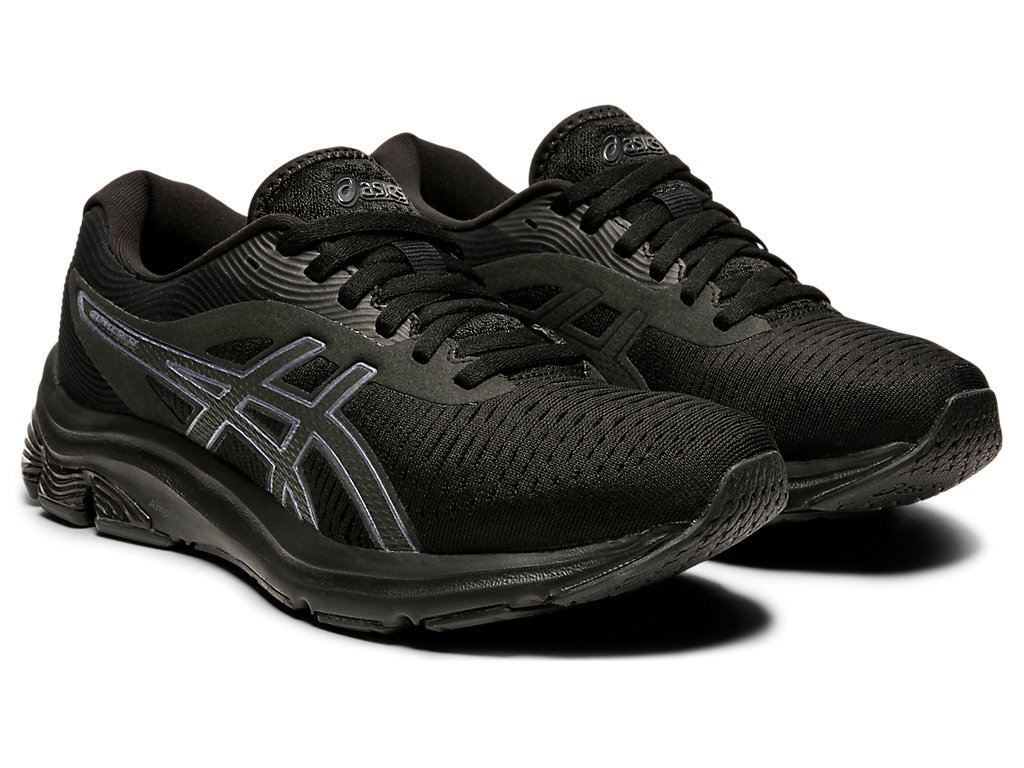 Women's Asics Gel-Pulse 12 Walking Shoes Black / Black | 4935-MWUFO