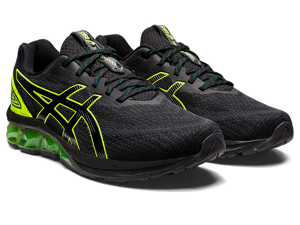 Women's Asics Gel-Quantum 180 Vii Sneakers Black / Yellow | 2763-NTHQF