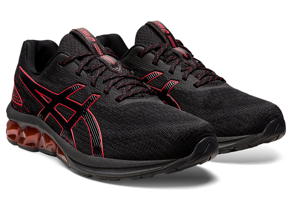 Women's Asics Gel-Quantum 180 Vii Sneakers Black / Red | 4957-IAVOJ