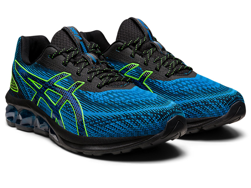 Women's Asics Gel-Quantum 180 Vii Sneakers Black / Blue | 9856-MBJAD