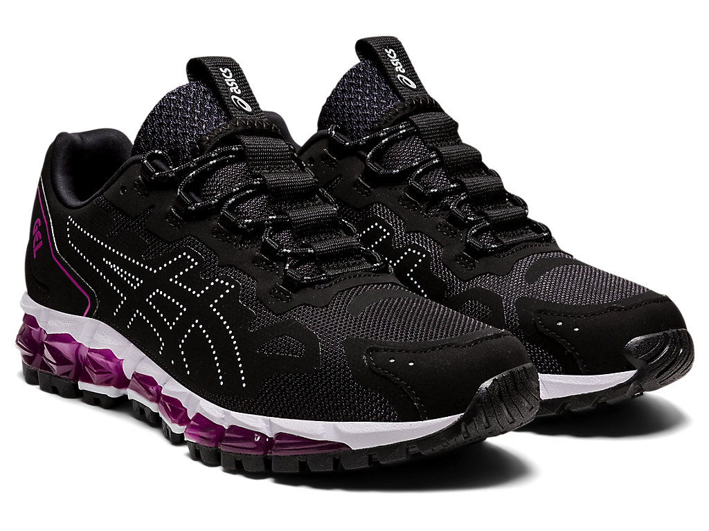 Women's Asics Gel-Quantum 360 6 Sneakers Black / Purple | 0843-DMGFS