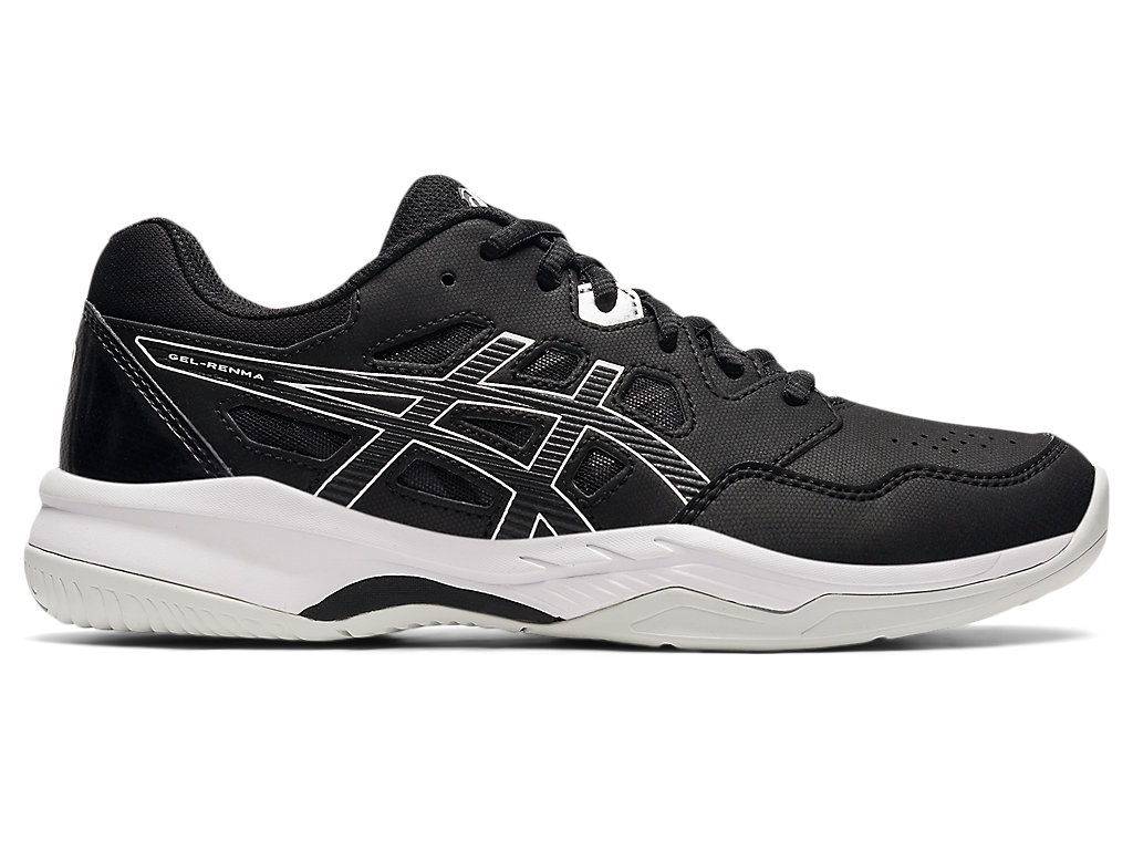 Women\'s Asics Gel-Renma Indoor Shoes Black / White | 7415-OTVMG