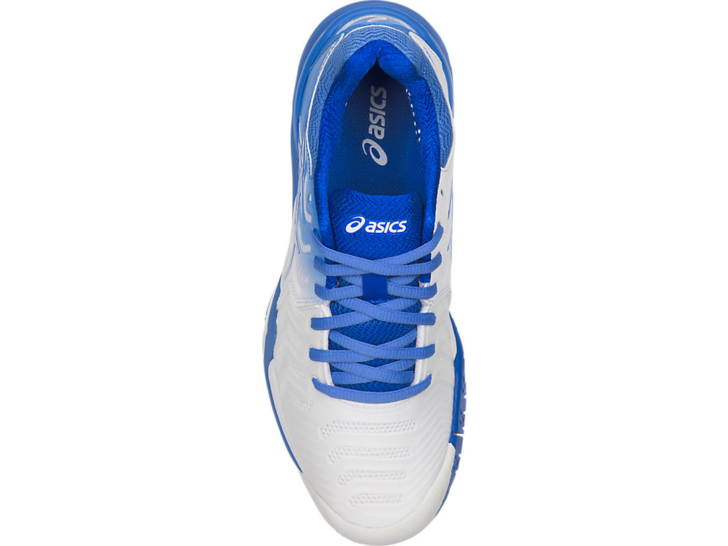 Women's Asics Gel-Resolution 7 Tennis Shoes White / Blue | 3607-BOKCI