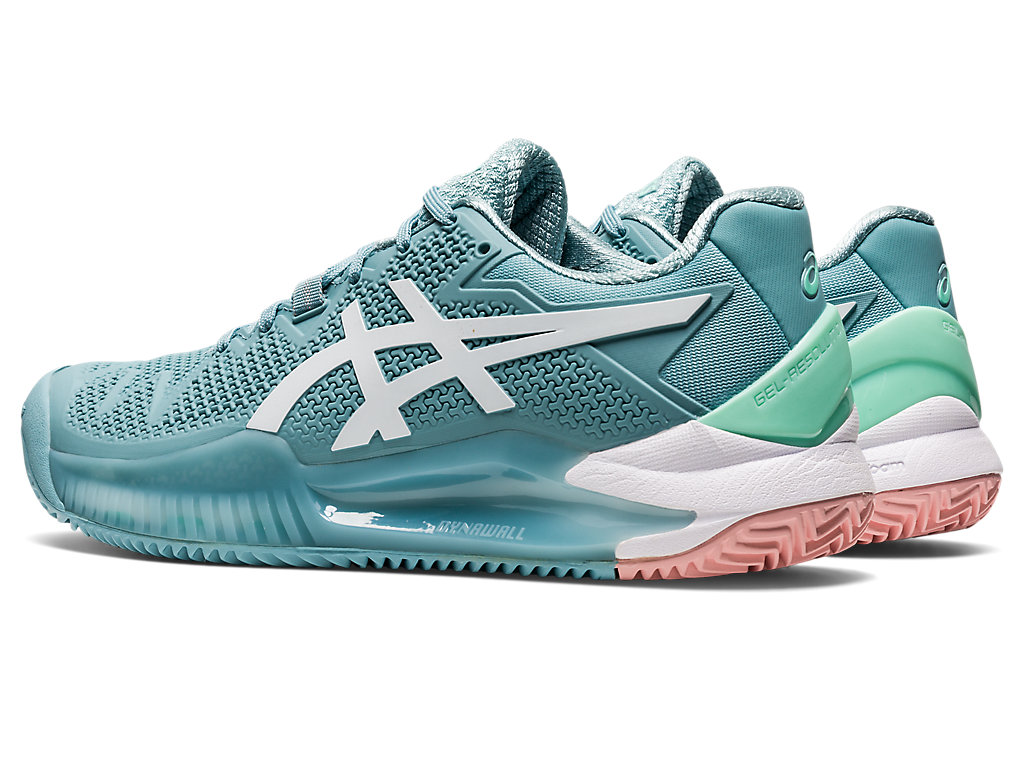 Women's Asics Gel-Resolution 8 Clay Tennis Shoes Blue / White | 2915-GPKHT