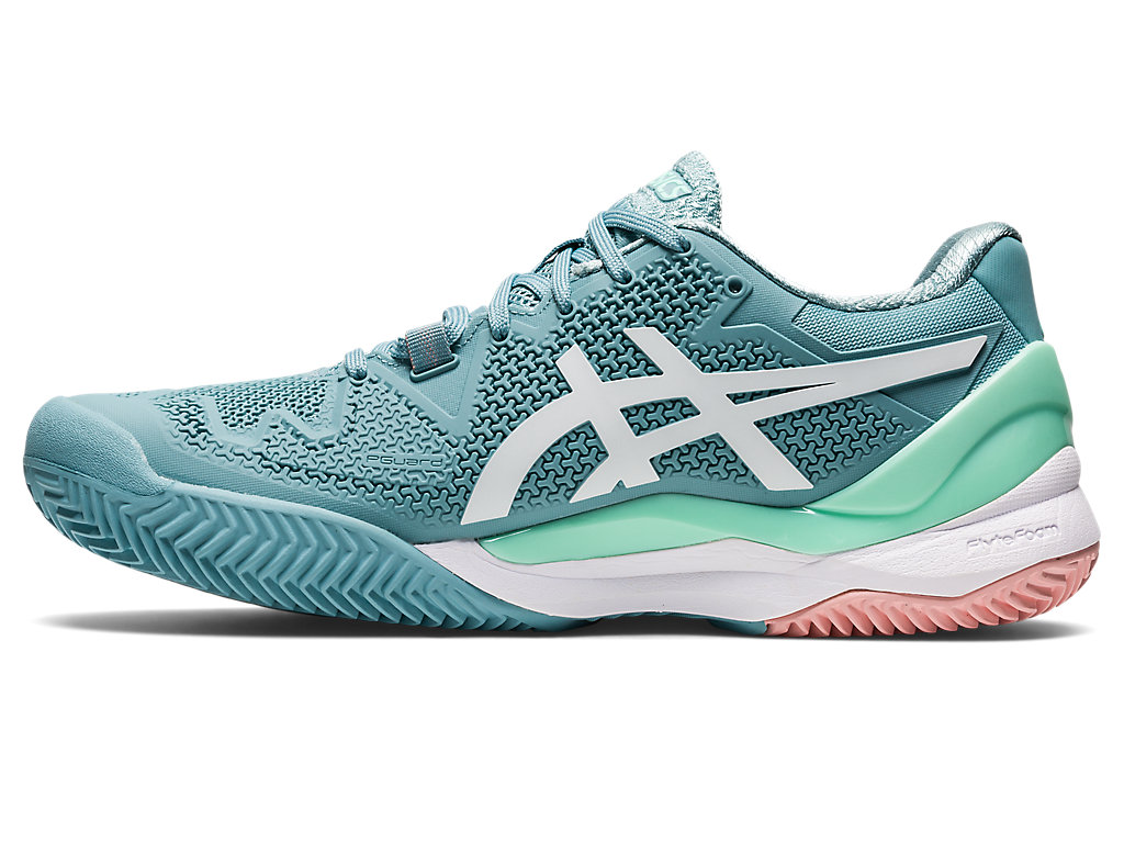 Women's Asics Gel-Resolution 8 Clay Tennis Shoes Blue / White | 2915-GPKHT