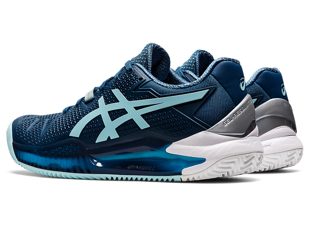 Women's Asics Gel-Resolution 8 Clay Tennis Shoes Light Indigo / Blue | 4780-NECJB