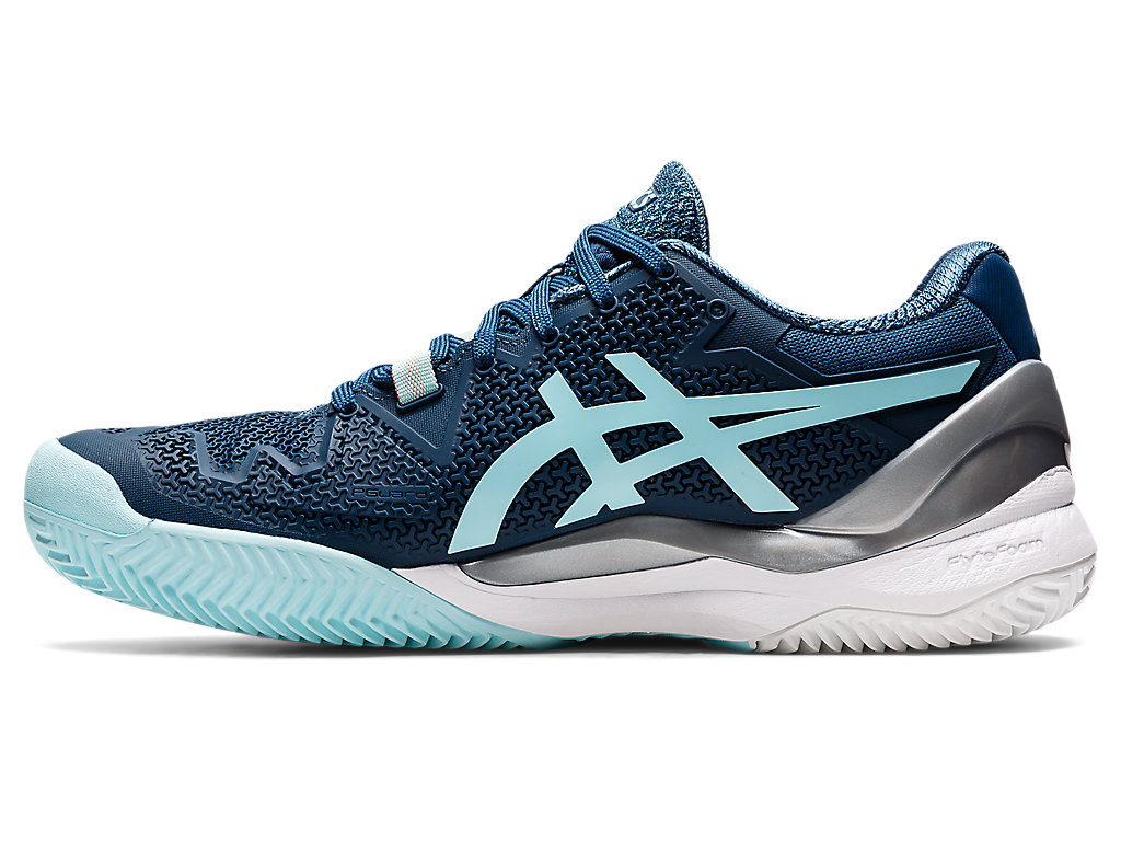 Women's Asics Gel-Resolution 8 Clay Tennis Shoes Light Indigo / Blue | 4780-NECJB